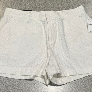 Gap Factory Women's White Eyelet City Shorts - Size 8 - NWT